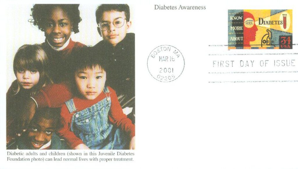 2001 34c Diabetes Awareness Mystic First Day Cover