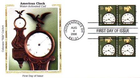 2006 10¢ American Clock Colorano Silk First Day Cover