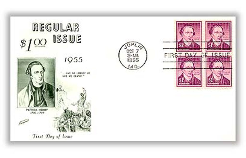 1955 Liberty Series - $1 Patrick Henry Fleetwood First Day Cover