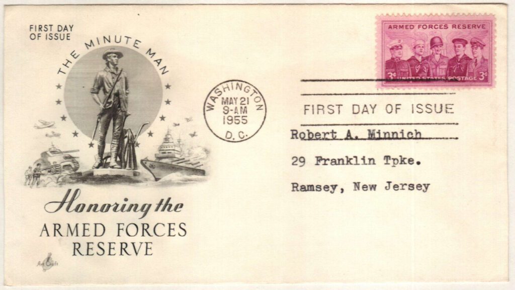 1955 3¢ Armed Forces Reserve Classic First Day Cover
