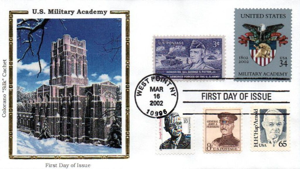 #3560 - 2002 34c United States Military Academy Colorano Silk Cachet Combination First Day Cover