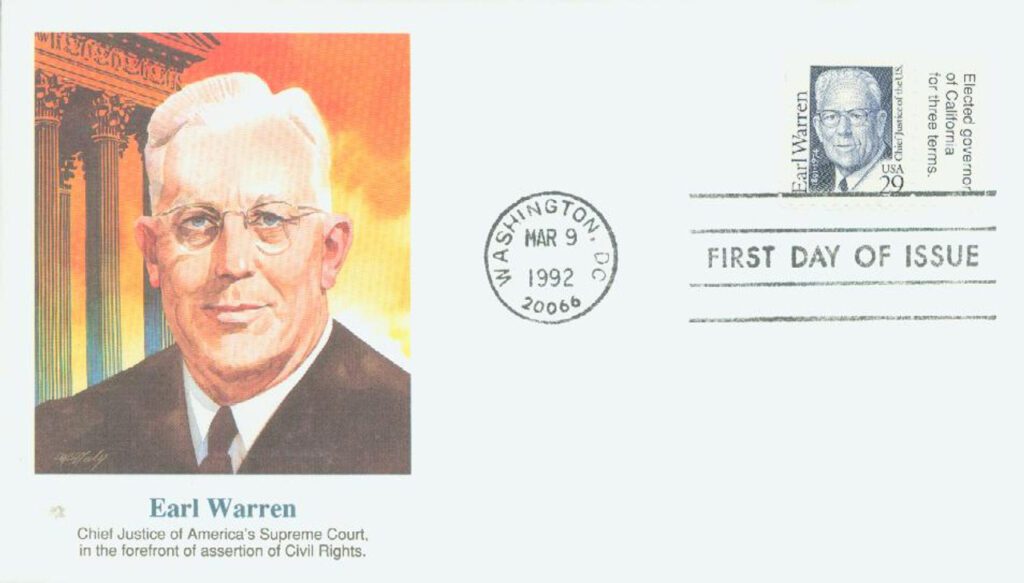 #2184 - 1992 29c Great Americans: Earl Warren Fleetwood First Day Cover