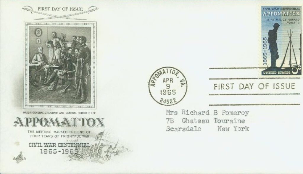 # 1182 - 1965 5c Civil War Centennial: Surrender at Appomattox Classic First Day Cover