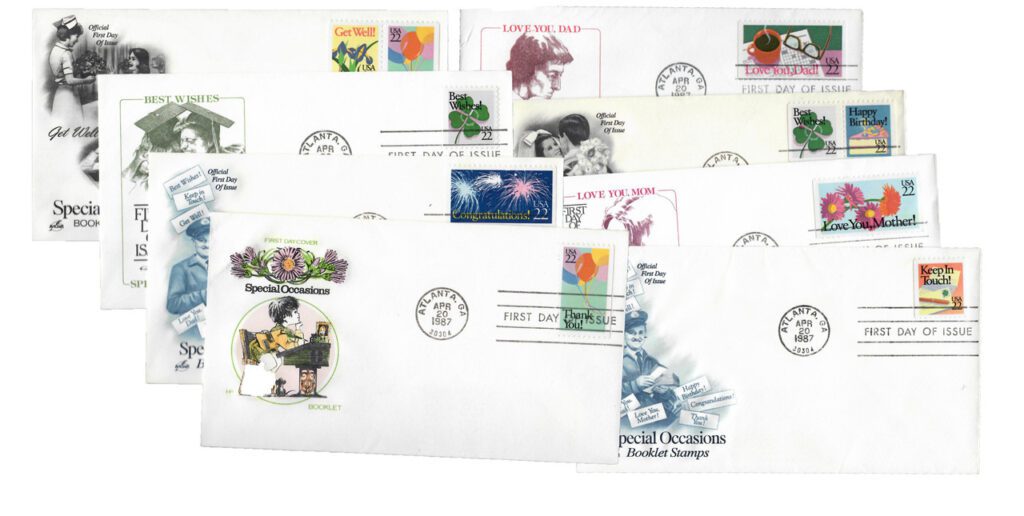 #2267-74 - 1987 22c Special Occasions Set of 8 Classic First Day Covers