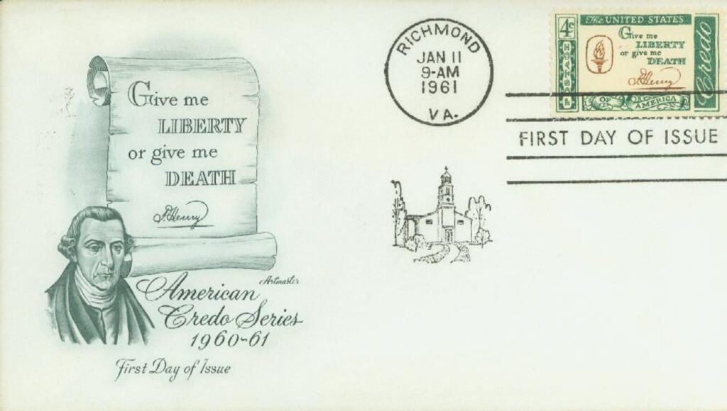 #1144 - 1961 4c American Credo: Patrick Henry Classic First Day Cover