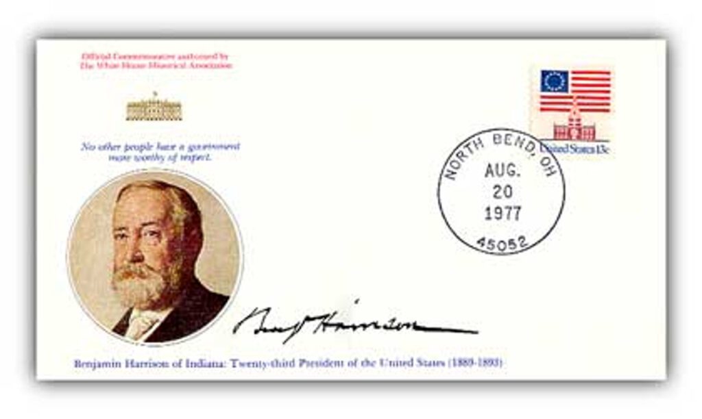 #96122 1977 Benjamin Harrison Commemorative Cover