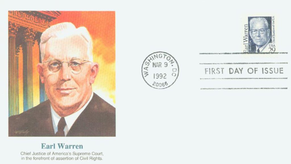 #2184 - 1992 29c Great Americans: Earl Warren Fleetwood First Day Cover