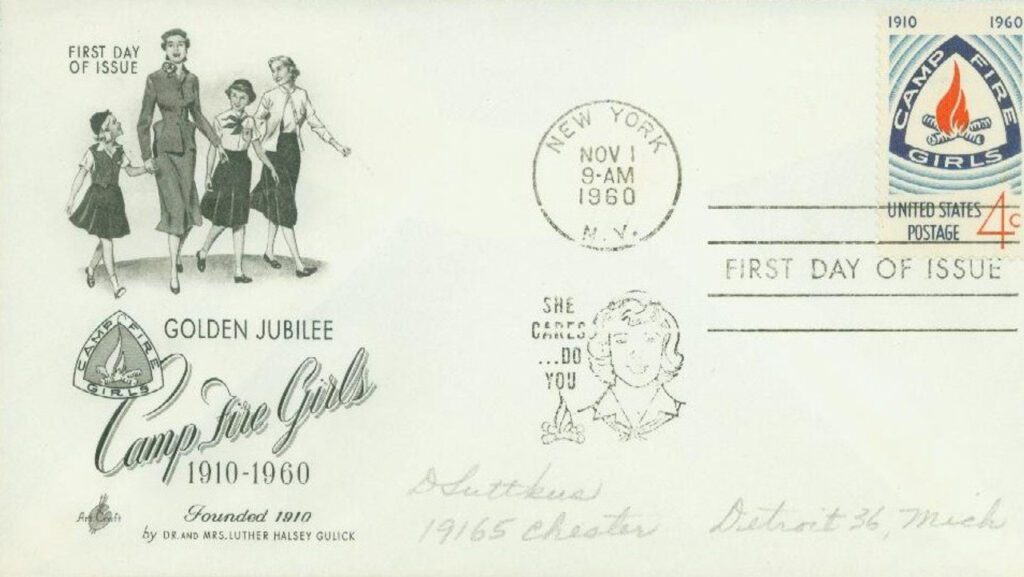 #1167 - 1960 4c Camp Fire Girls Classic First Day Cover