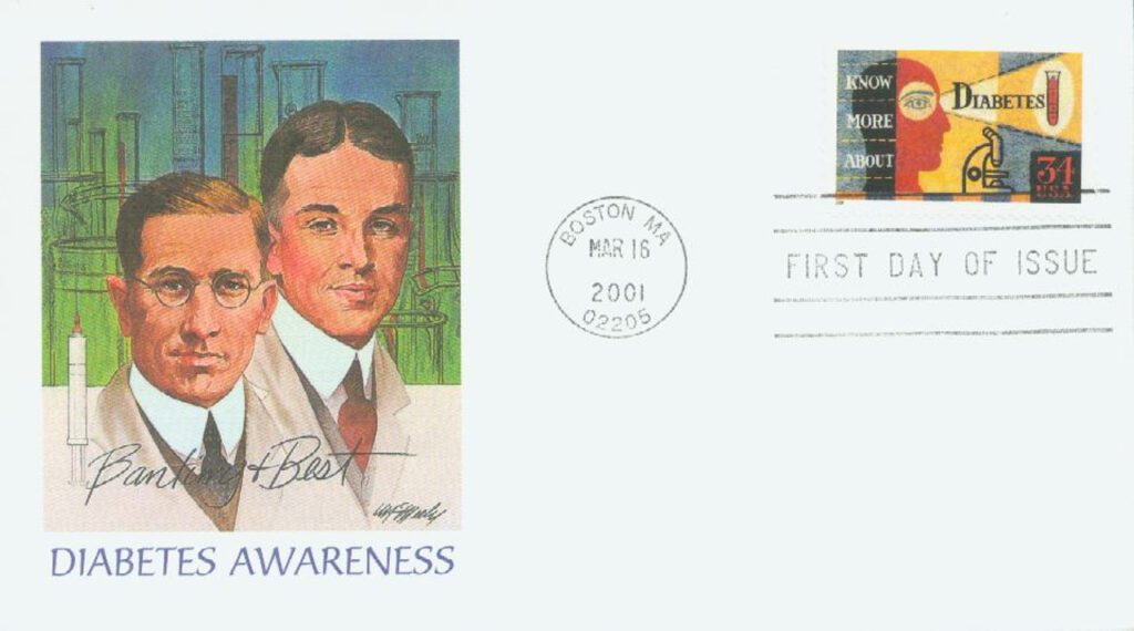 2001 34c Diabetes Awareness  Fleetwood First Day Cover