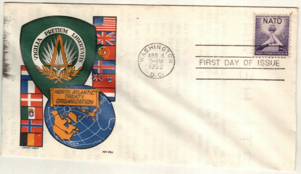 1952 3¢ NATO Classic First Day Cover