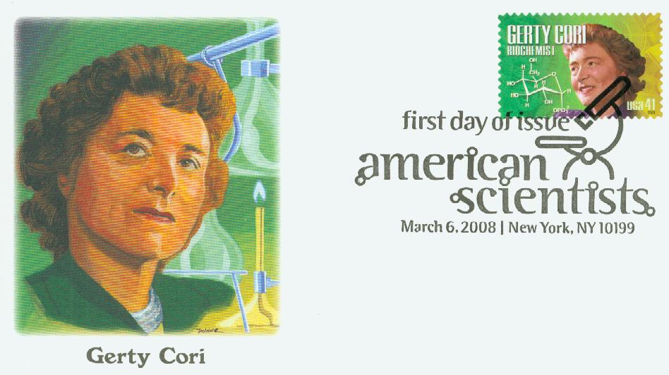 2008 41¢ Gerty Cori Fleetwood First Day Cover