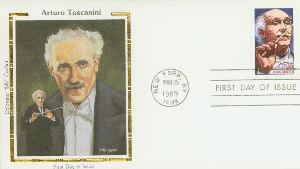 # 2411 - 1989 25c Performing Arts: Arturo Toscanini Colorano Silk Cachet First Day Cover