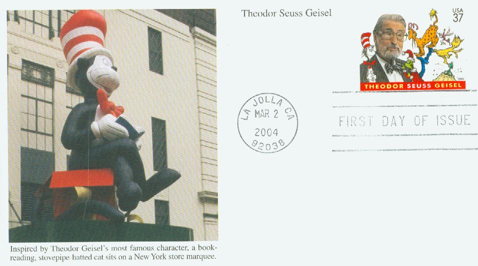 # 3835 - 2004 37c Dr. Seuss Mystic First Day Cover