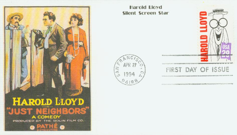 1994 29¢ Harold Lloyd Mystic First Day Cover