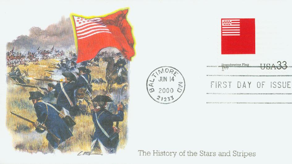 2000 33¢ Brandywine Flag Fleetwood First Day Cover