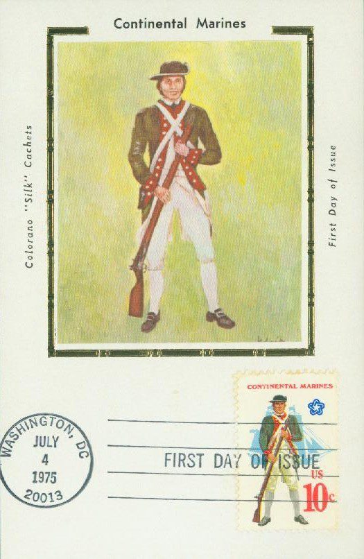 # 1567 - 1975 10c Continental Marines Colorano Silk Cachet First Day Cover