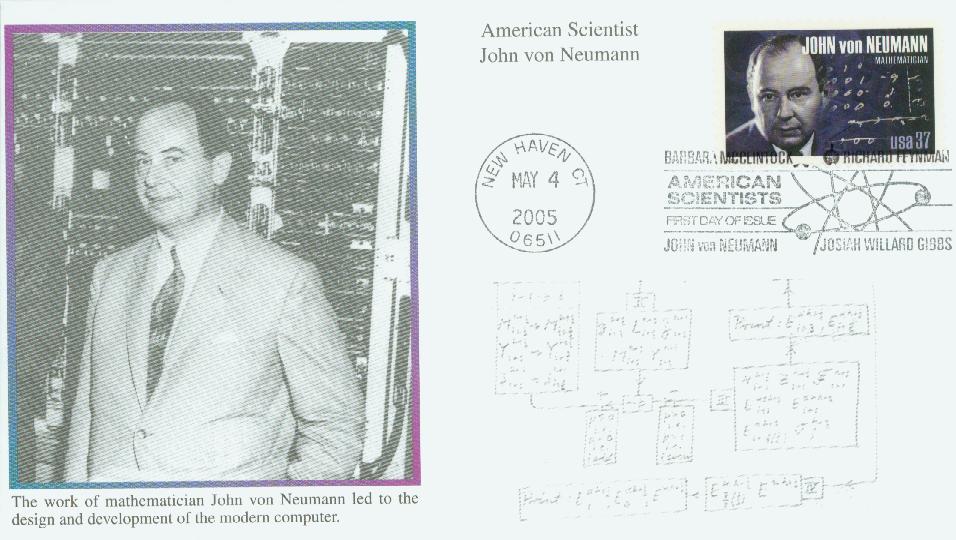 # 3908 - 2005 37c American Scientist: John von Neumann Mystic First Day Cover