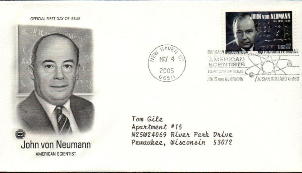 # 3908 - 2005 37c American Scientist: John von Neumann Classic First Day Cover