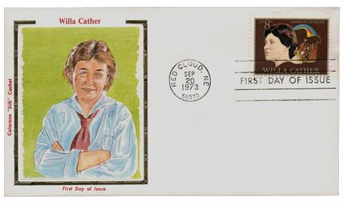 # 1487 - 1973 8c Willa Cather Colorano Silk Cachet First Day Cover