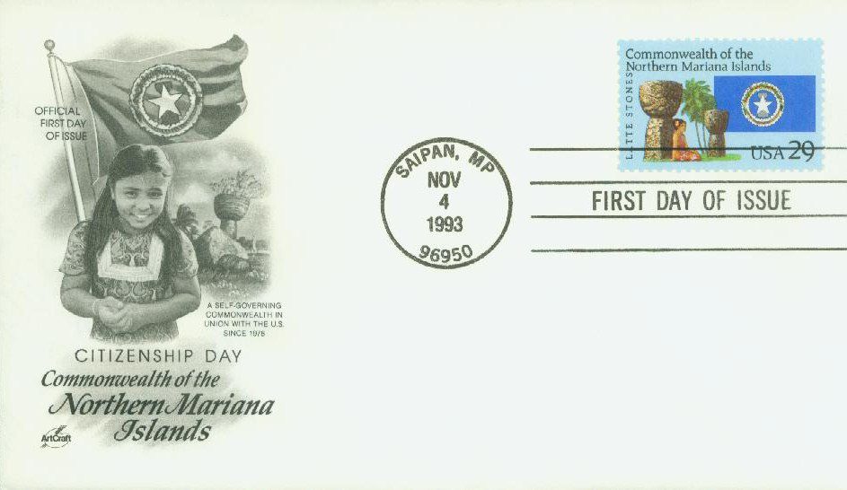 # 2804 - 1993 29c Commonwealth of the Northern Mariana Islands Classic First Day Cover