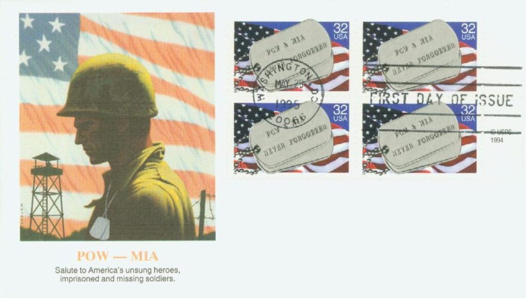 # 2966 - 1995 32c POW and MIA, Never Forgotten Classic First Day Cover