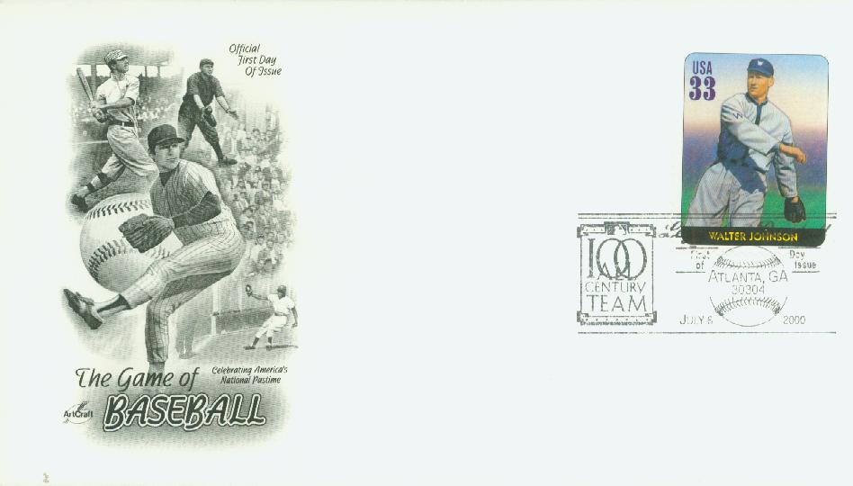 # 3408i - 2000 33c Walter Johnson Classic First Day Cover