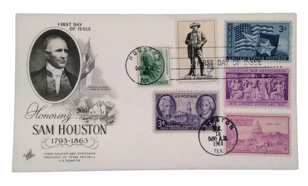 1964 5¢ Sam Houston 