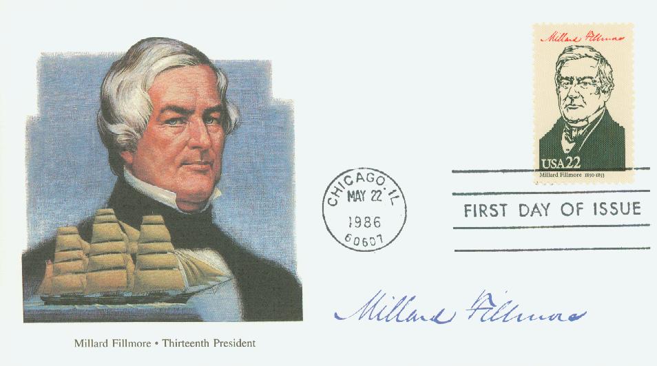 # 2217d - 1986 22c Pres. Fillmore Fleetwood First Day Cover