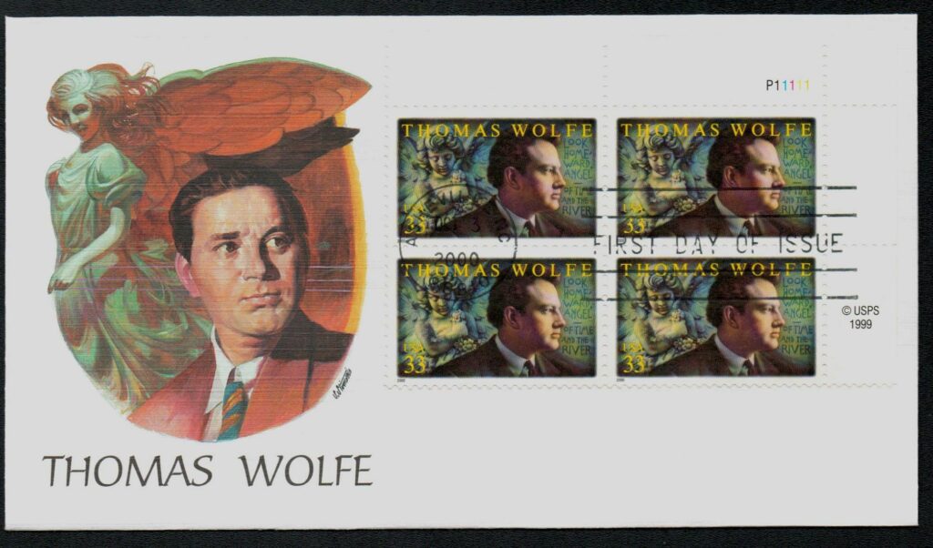 2000 33¢ Thomas Wolfe Fleetwood Plate Block First Day Cover
