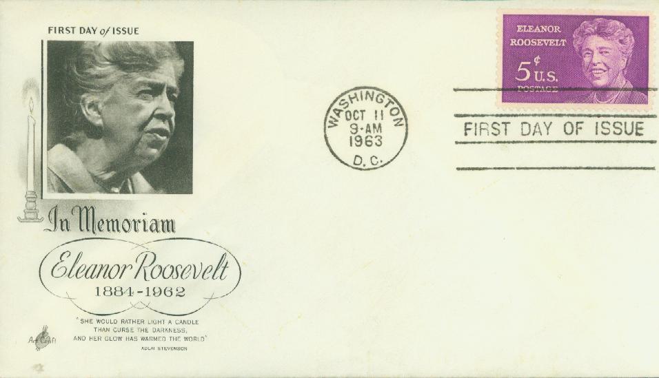 # 1236 - 1963 5c Eleanor Roosevelt Classic First Day Cover
