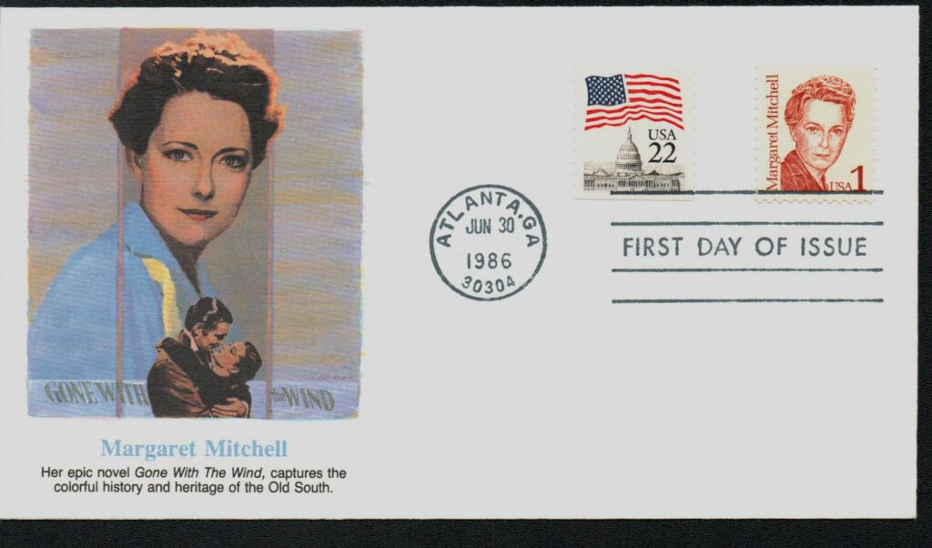 # 2168 - 1986 1c Margaret Mitchell Fleetwood First Day Cover