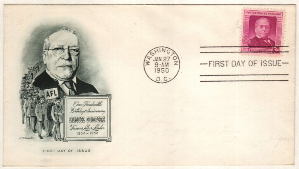 # 988 - 1950 3c Samuel Gompers Classic First Day Cover