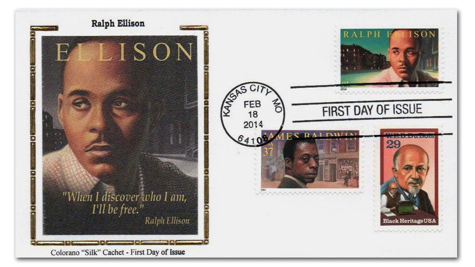 # 4866 - 2014 91c Literary Arts: Ralph Ellison Colorano Silk Cachet Combination First Day Cover