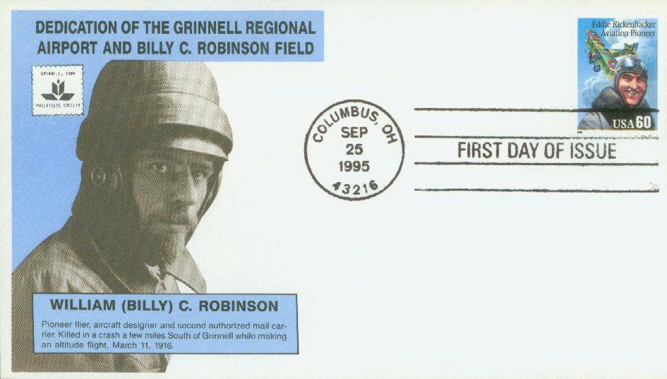 1995 60¢ Eddie Rickenbacker Classic First Day Cover