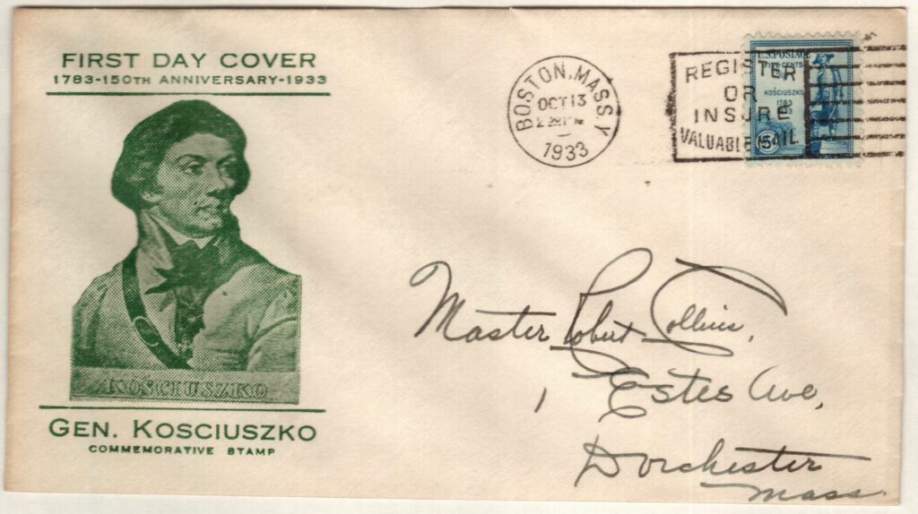 # 734 - 1933 5c General Tadeusz Kosciuszko Classic First Day Cover