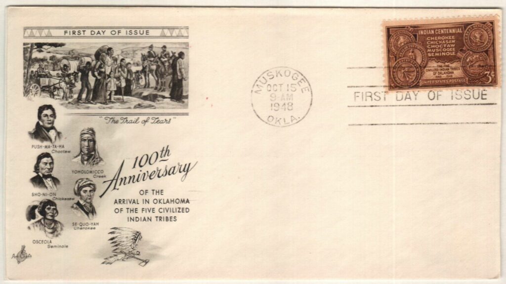 1948 3¢ Indian Centennial Classic First Day Cover