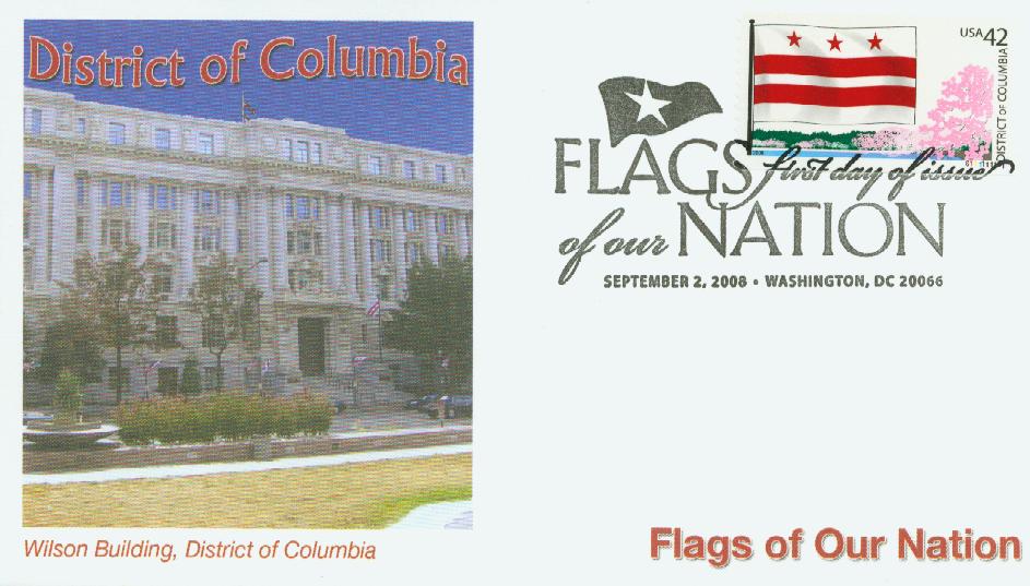 2008 42¢ Flags of Our Nation: DC Fleetwood First Day Cover