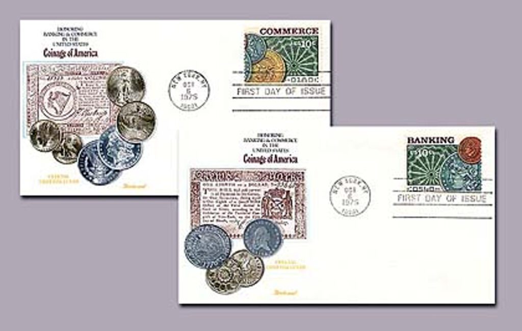 # 1577-78 - 1975 10c Banking and Commerce Fleetwood First Day Cover Set