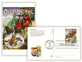 # UX197 - 1994 19c Overland Mail Postal Card