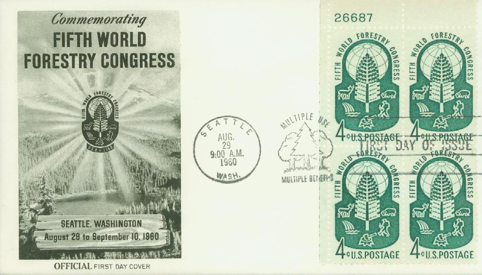 1960 4¢ World Forestry Congress Classic First Day Cover