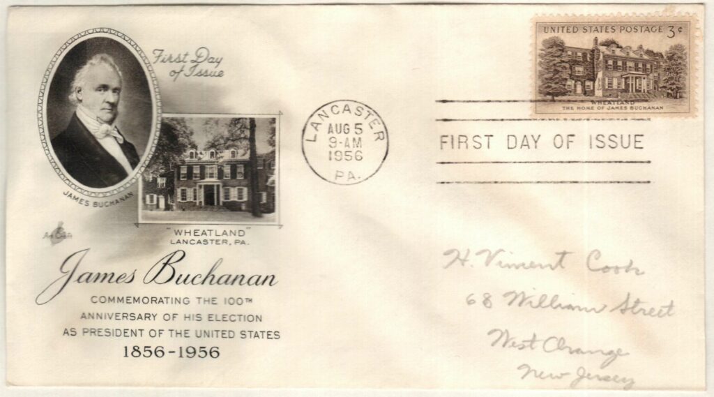 1956 3¢ Wheatland Classic First Day Cover