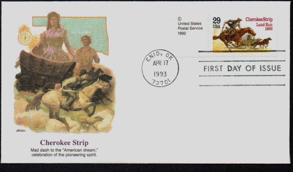 1993 29¢ Cherokee Strip Land Run Fleetwood First Day Cover