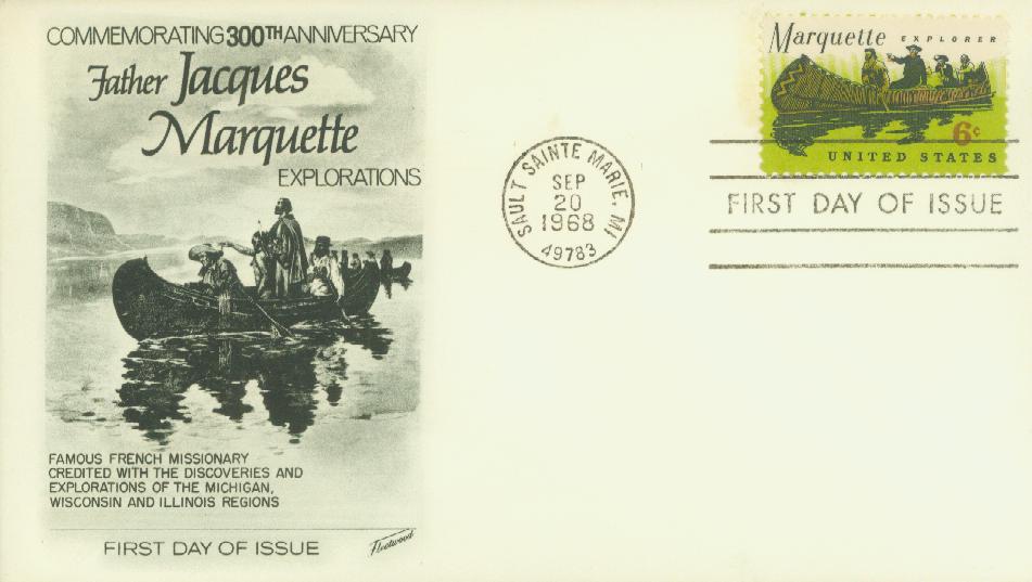 # 1356 - 1968 6c Father Marquette Classic First Day Cover
