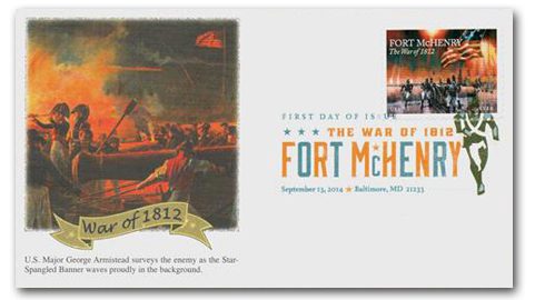 2014 49¢ War of 1812: Fort McHenry First Day Cover with digital color postmark