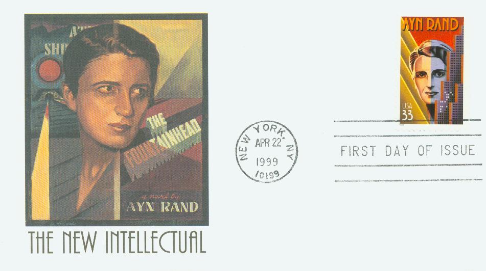 # 3308 - 1999 33c Literary Arts: Ayn Rand Fleetwood First Day Cover