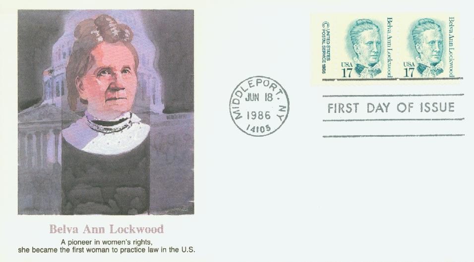 # 2178 - 1986 17c Belva Ann Lockwood Fleetwood First Day Cover