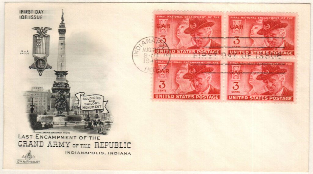 # 985 - 1949 3c Grand Army of the Republic Classic First Day Cover