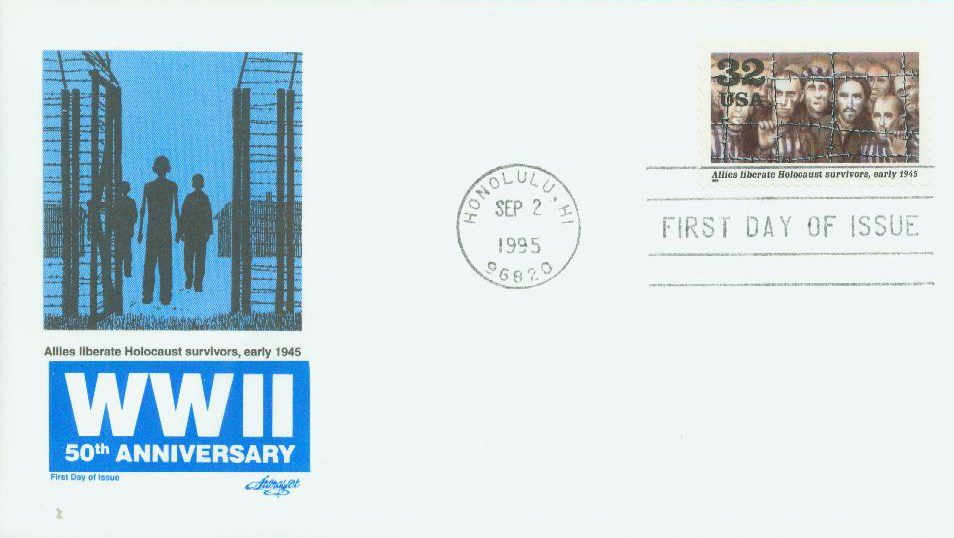 # 2981e - 1995 32c Allies liberate Holocaust survivors Classic First Day Cover