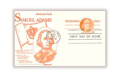 # UX66 - 1973 8c Postal Card - Samuel Adams
