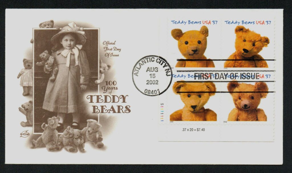 # 3653-56 - 2002 37c Teddy Bears Classic First Day Cover